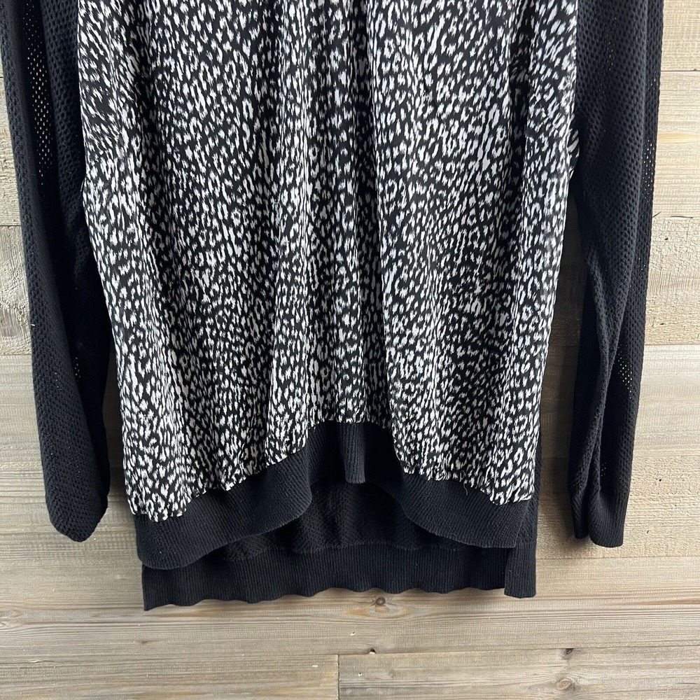 Torrid‎ Womens Sweater Long Sleeve Vneck Open Knit Sweater Sheer Blousy Front 3X - Picture 3 of 5